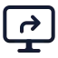 Computerscreenshare icon with stroke standard style