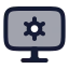 Computersettings icon with duotone rounded style