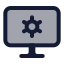 Computersettings icon with duotone standard style