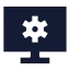 Computersettings icon with solid sharp style