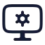 Computersettings icon with stroke rounded style