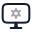 Computersettings icon with twotone rounded style