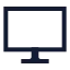 Computer icon with stroke sharp style