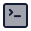 Computerterminal icon with duotone standard style