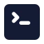 Computerterminal icon with solid standard style