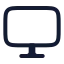 Computer icon with twotone rounded style