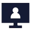 Computeruser icon with solid sharp style