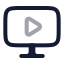 Computervideo icon with twotone rounded style