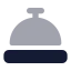 Conciergebell icon with bulk rounded style