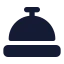 Conciergebell icon with solid rounded style