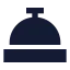 Conciergebell icon with solid sharp style