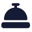 Conciergebell icon with solid standard style