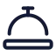 Conciergebell icon with stroke rounded style