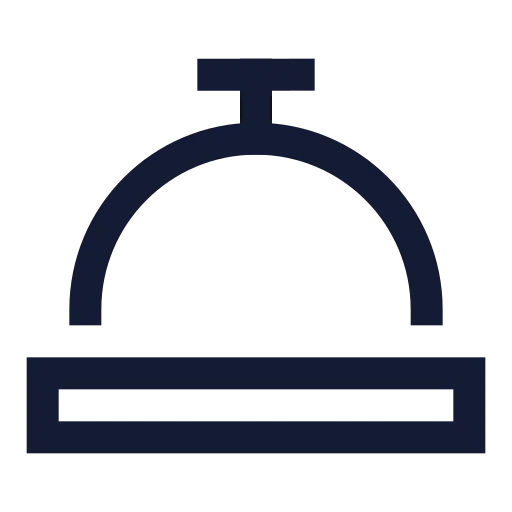 Concierge Bell Icon in Stroke Sharp style