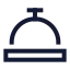 Conciergebell icon with stroke sharp style