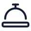 Conciergebell icon with stroke standard style