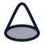 Cone icon with duotone rounded style