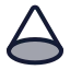 Cone icon with duotone standard style