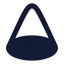 Cone icon with solid rounded style
