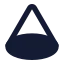 Cone icon with solid standard style