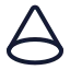 Cone icon with stroke standard style