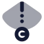 Cone icon with bulk rounded style