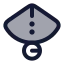 Cone icon with duotone rounded style