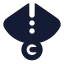 Cone icon with solid rounded style