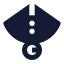 Cone icon with solid sharp style