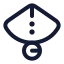 Cone icon with stroke rounded style