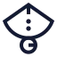 Cone icon with stroke sharp style