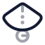Cone icon with twotone rounded style