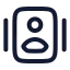 Conference icon with stroke rounded style