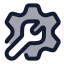 Configuration icon with duotone rounded style