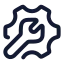 Configuration icon with stroke rounded style