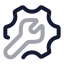 Configuration icon with twotone rounded style