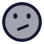 Confused icon with duotone rounded style