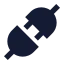 Connect icon with solid sharp style