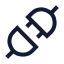 Connect icon with stroke sharp style