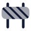Construction icon with bulk rounded style