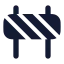 Construction icon with solid rounded style