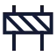 Construction icon with stroke sharp style