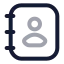 Contact icon with twotone rounded style
