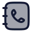 Contact icon with duotone rounded style