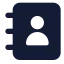 Contactbook icon with solid standard style