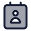Contact icon with duotone standard style