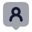 Contactround icon with bulk rounded style
