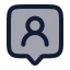 Contactround icon with duotone rounded style
