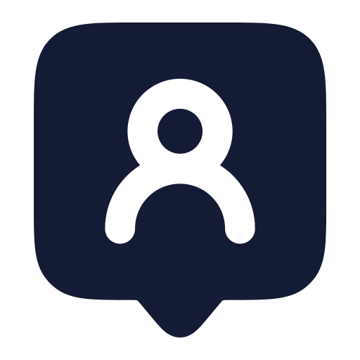 Contact Round Icon in Solid Rounded style