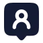Contactround icon with solid rounded style